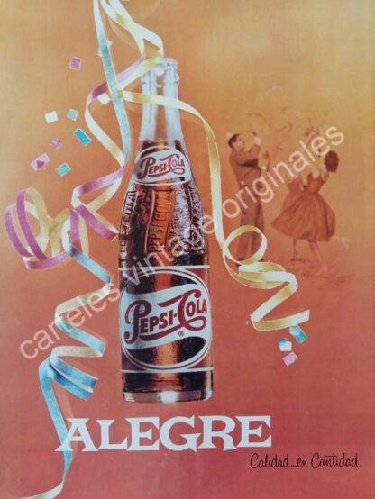 CARTEL ANTIGUO ORIGINAL DE PEPSI COLA, SERIE FESTIVA CAMPAÑA COMPLETA 1962 - Imagen 6