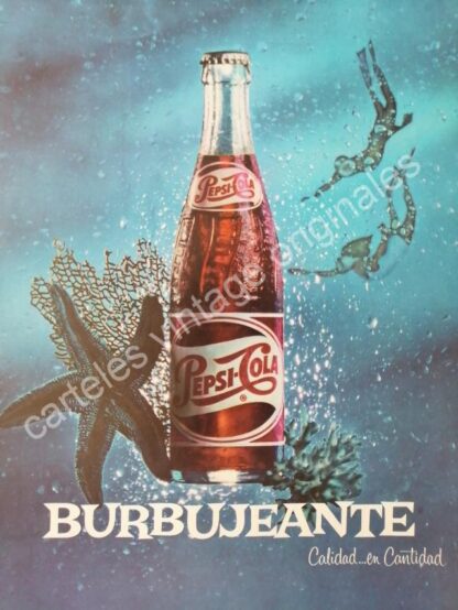 CARTEL ANTIGUO ORIGINAL DE PEPSI COLA, SERIE FESTIVA CAMPAÑA COMPLETA 1962 - Imagen 5