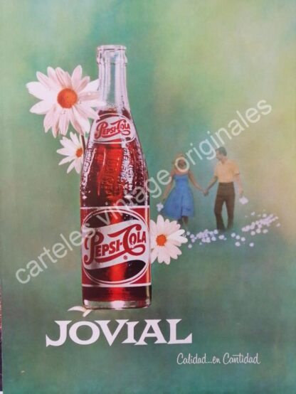 CARTEL ANTIGUO ORIGINAL DE PEPSI COLA, SERIE FESTIVA CAMPAÑA COMPLETA 1962 - Imagen 4