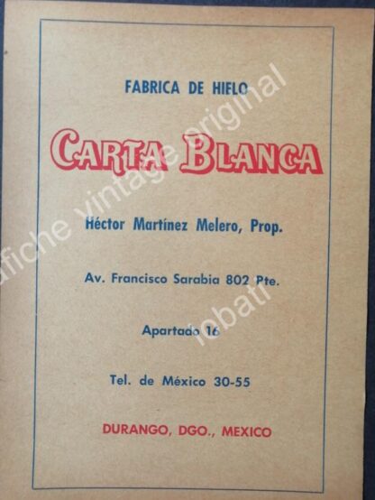 CARTEL ANTIGUO ORIGINAL DE SET DE 3 AFICHES CERVEZA CARTA BLANCA 50s & 60s /2 - Imagen 4