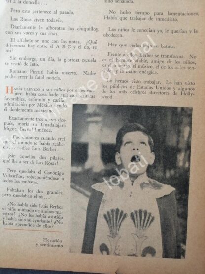 CARTEL ANTIGUO ORIGINAL DE REPORTAJES SOBRE LOS NIÑOS CANTORES DE MORELIA 1959 - Imagen 3