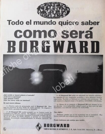 CARTEL ANTIGUO ORIGINAL DE PILOTO JAVIER VELAZQUEZ Y AUTOS FORD 200 V-8 /FEP RARO - Imagen 2