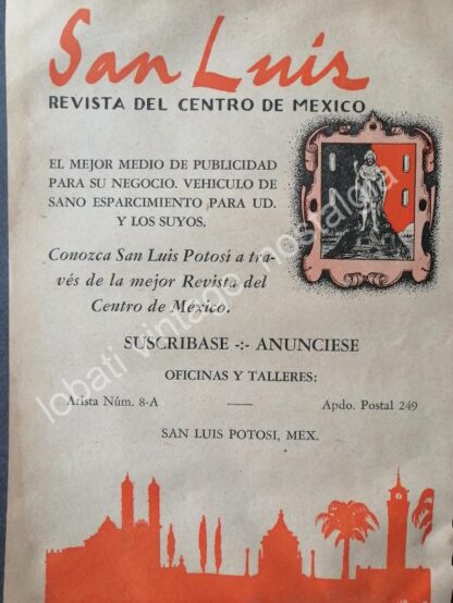 CARTEL ANTIGUO ORIGINAL DE 2 AFICHES PERIODICOS DE SAN LUIS POTOSI 1950s - Imagen 3