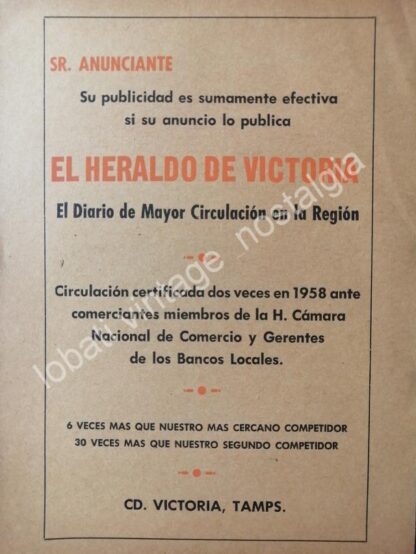 CARTEL ANTIGUO ORIGINAL DE SET DE 6 AFICHES PERIODICOS DE COAHUILA AÑOS 50s-60s - Imagen 6