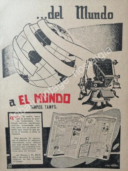 CARTEL ANTIGUO ORIGINAL DE SET DE 6 AFICHES PERIODICOS DE COAHUILA AÑOS 50s-60s - Imagen 4