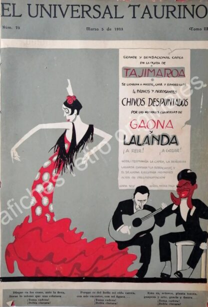 PORTADA ANTIGUA ORIGINAL  1923. RODOLFO GAONA Y MARCIAL LALANDA