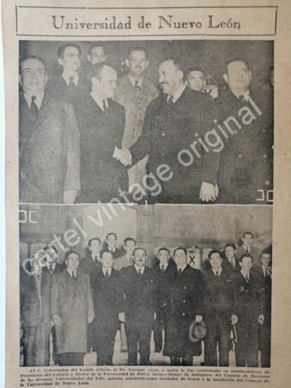 CARTEL ANTIGUO ORIGINAL DE FACULTAD DE QUIMICA UANL. 1944 - Imagen 2