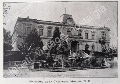 GRABADO ANTIGUO MANICOMIO LA CASTAÑEDA Y HOSPICIO 1924 - Imagen 2