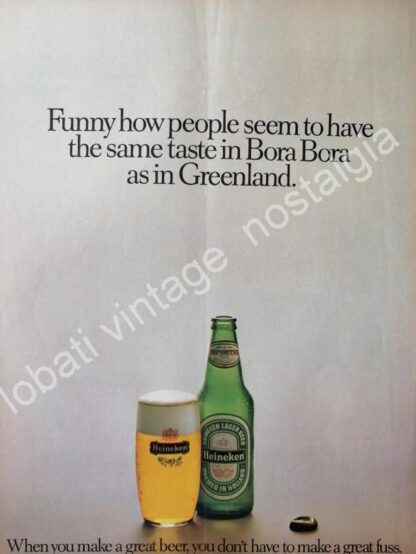 CARTEL ANTIGUO ORIGINAL DE CERVEZA HEINEKEN 1984