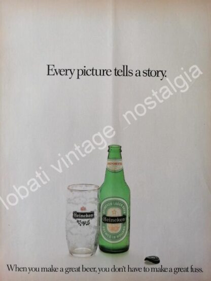 CARTEL ANTIGUO ORIGINAL DE CERVEZA HEINEKEN 1984 /2