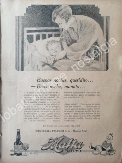 CARTEL ANTIGUO ORIGINAL DE CERVEZA TONICO PALERMO 1930s ARGENTINA /14