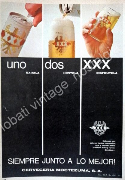 CARTEL ANTIGUO ORIGINAL DE SET DE 6 AFICHES, CERVEZAS MAS POPULARES 1960s Y 70s - Imagen 4