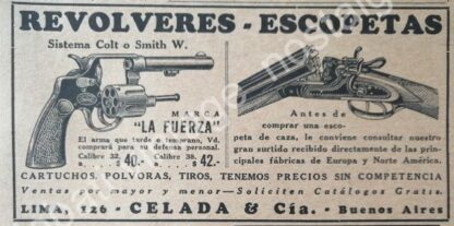 CARTEL ANTIGUO ORIGINAL DE SET DE 7 AFICHES DE ARMAS AÑOS 20s-60s - Imagen 2