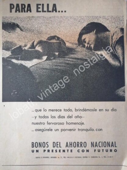 CARTEL ANTIGUO ORIGINAL DE BONOS DEL AHORRO NACIONAL 1969