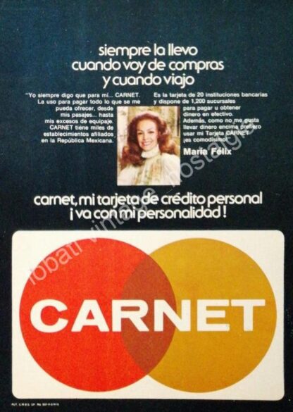 CARTEL ANTIGUO ORIGINAL DE MARIA FELIX Y LA TARJETA CARNET 1979 /FEP (MEDIANO)