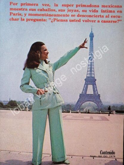 CARTEL ANTIGUO ORIGINAL DE MARIA FELIX EN PARIS 1976 - Imagen 4