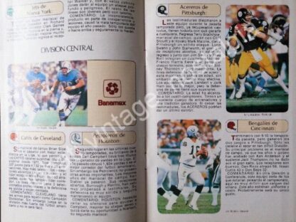 CARTEL ANTIGUO ORIGINAL DE FOLLETO BANAMEX SUPER TAZON NFL 1981 - Imagen 3