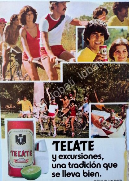 CARTEL ANTIGUO ORIGINAL DE CERVEZA TECATE 1982 / MINI CARTEL /10