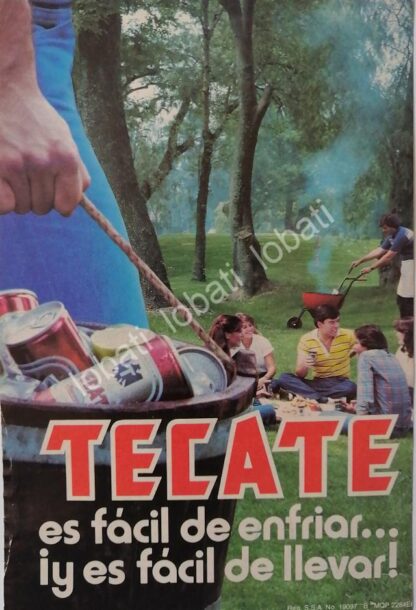 CARTEL ANTIGUO ORIGINAL DE CERVEZA TECATE 1984 / MINI CARTEL /8