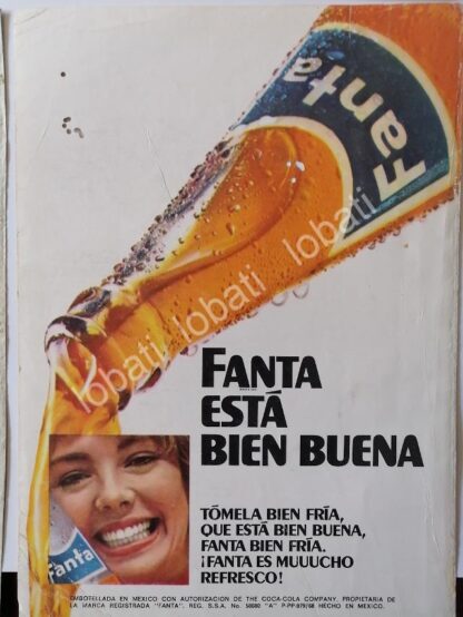 CARTEL ANTIGUO ORIGINAL DE SET DE 4 AFICHES REFRESCOS FANTA, ESTA BIEN BUENA 1969 - Imagen 4