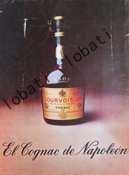 CARTEL ANTIGUO ORIGINAL DE COGNAC NAPOLEON COURVOISIER 1971 /V256