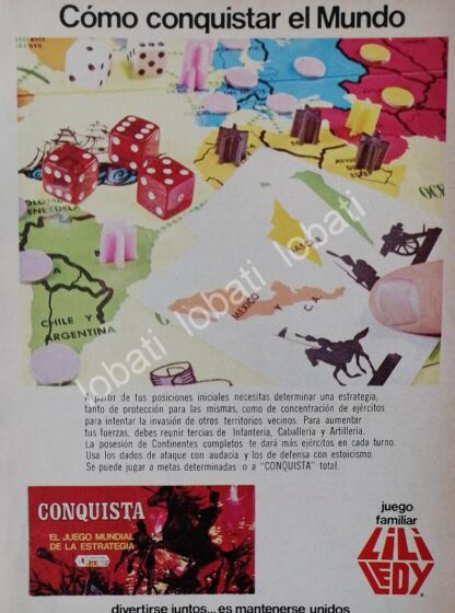 CARTEL ANTIGUO ORIGINAL DE JUGUETES LILY LEDY, CONQUISTA 1980s /RARO