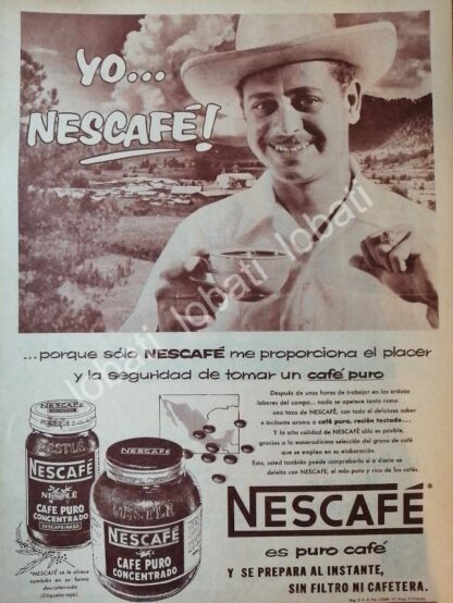 CARTEL ANTIGUO ORIGINAL DE CAFE NESCAFE 1956 /41