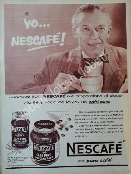 CARTEL ANTIGUO ORIGINAL DE CAFE NESCAFE 1956 /44