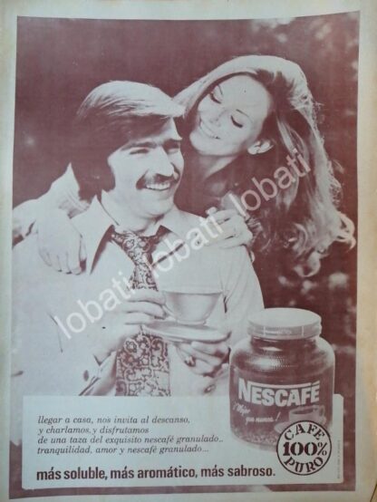 CARTEL ANTIGUO ORIGINAL DE CAFE NESCAFE 1972 /CF62