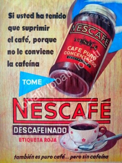 CARTEL ANTIGUO ORIGINAL DE CAFE NESCAFE 1955 (NESTLE) /48