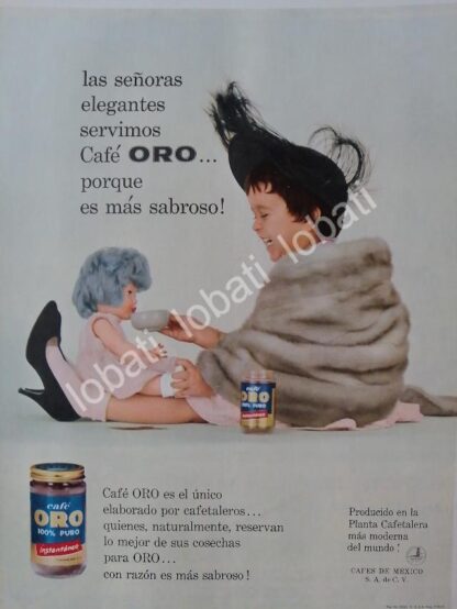 CARTEL ANTIGUO ORIGINAL DE CAFE ORO 1959 /34