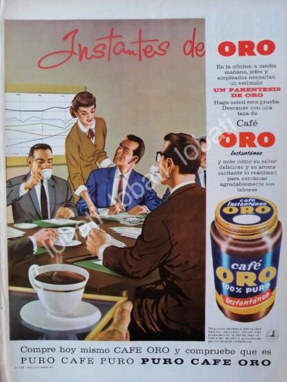 CARTEL ANTIGUO ORIGINAL DE CAFE ORO 1959 /33