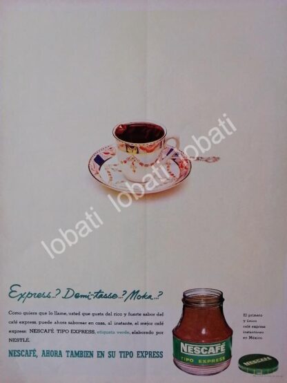 CARTEL ANTIGUO ORIGINAL DE CAFE NESCAFE 1963 /32