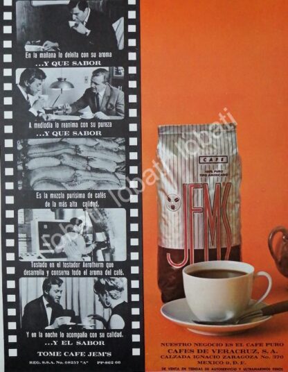 CARTEL ANTIGUO ORIGINAL DE CAFE JEM´S 1967 CAFES DE VERACRUZ /31