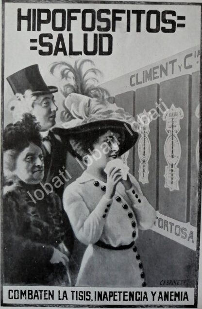 CARTEL ANTIGUO ORIGINAL DE TONICO HIPOFOSFITOS, 1913 PUBLICIDAD ARTISTICA /20