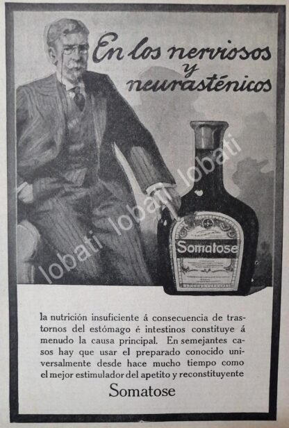 CARTEL ANTIGUO ORIGINAL DE MEDICINA. TONICO SOMATOSE 1913 BAYER /18