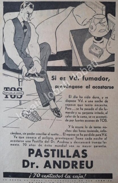 CARTEL ANTIGUO ORIGINAL DE MEDICINA. PASTILLAS DR. ANDREU 1930s /16