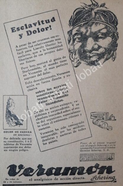 CARTEL ANTIGUO ORIGINAL DE MEDICINA VERAMON 1927 SCHERING /9