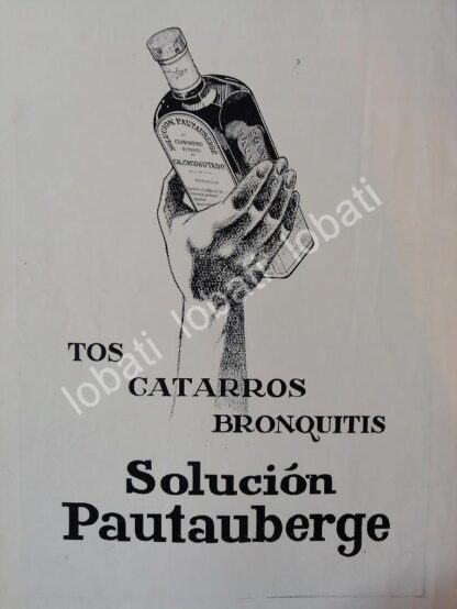 CARTEL ANTIGUO ORIGINAL DE MEDICINA. SOLUCION PAUTAUBERGE 1931 /5