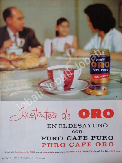 CARTEL ANTIGUO ORIGINAL DE CAFE ORO 1960 /15