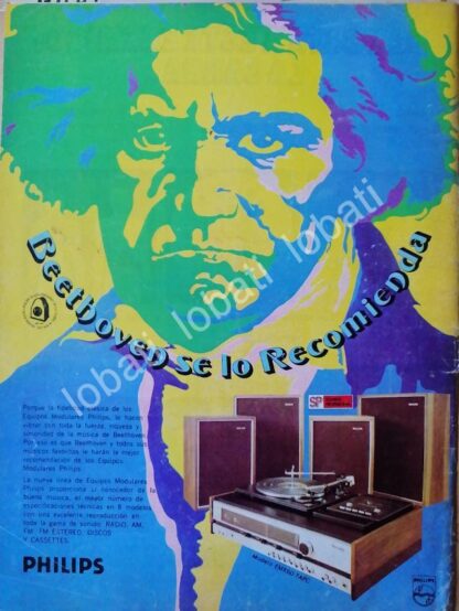 CARTEL ANTIGUO ORIGINAL DE RADIO TORNAMESA PHILIPS 1977 50 ANIVERSARIO /162