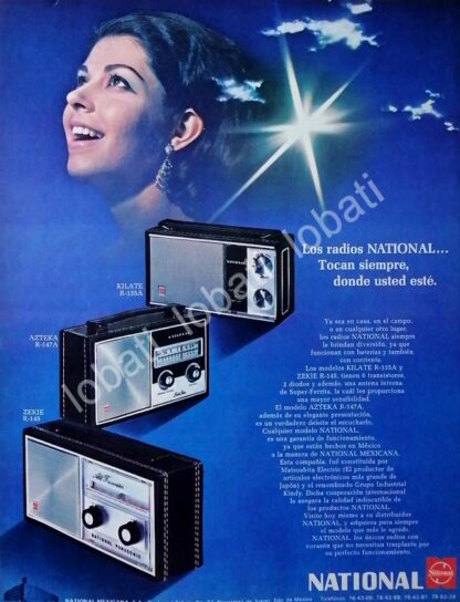 CARTEL ANTIGUO ORIGINAL DE RADIOS NATIONAL 1969 /159