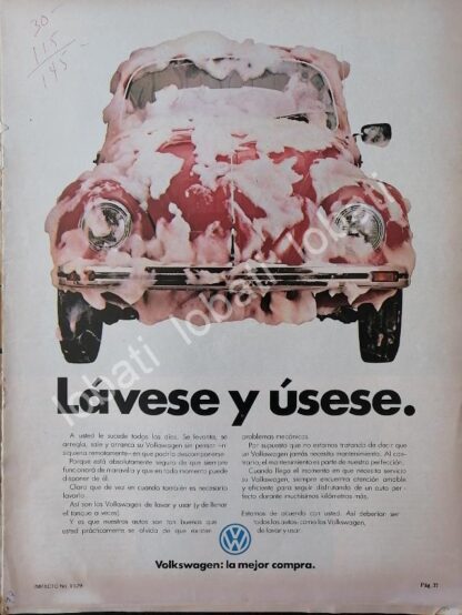 CARTEL ANTIGUO ORIGINAL DE AUTOS VOLKSWAGEN VOCHO 1979 /34