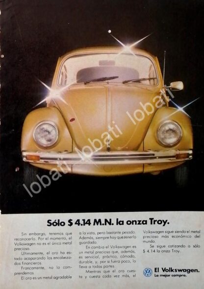 CARTEL ANTIGUO ORIGINAL DE MINI CARTEL. AUTOS VOLKSWAGEN VOCHO 1968 /15