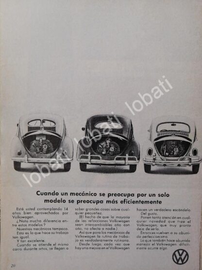 CARTEL ANTIGUO ORIGINAL DE MINI CARTEL AUTOS VOLKSWAGEN VOCHO 1969 /14