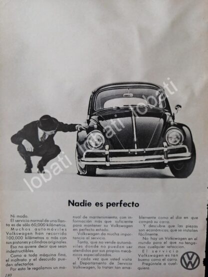 CARTEL ANTIGUO ORIGINAL DE MINI CARTEL AUTOS VOLKSWAGEN VOCHO 1966 /9