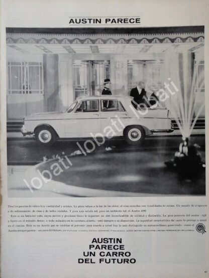 CARTEL ANTIGUO ORIGINAL DE AUTOS BMC AUSTIN A99 1960 /252 RARO