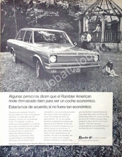 CARTEL ANTIGUO ORIGINAL DE AUTOS AMERICAN RAMBLER CLASSIC 1967 /214