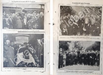 CARTEL ANTIGUO ORIGINAL DE NOTA ANTIGUA FUNERALES DE D. VENUSTIANO CARRANZA 1920