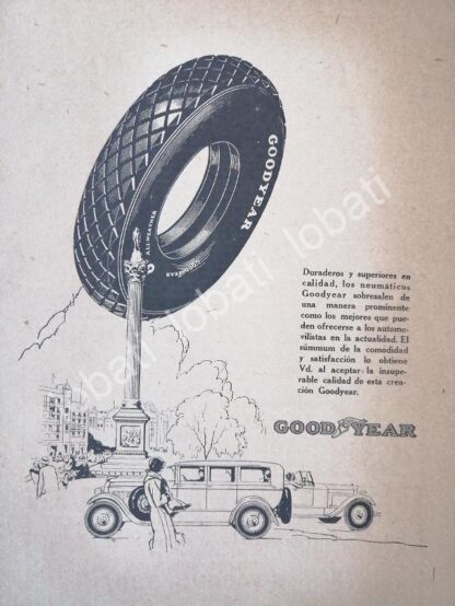 CARTEL ANTIGUO ORIGINAL DE LLANTAS GOODYEAR 1927 /11